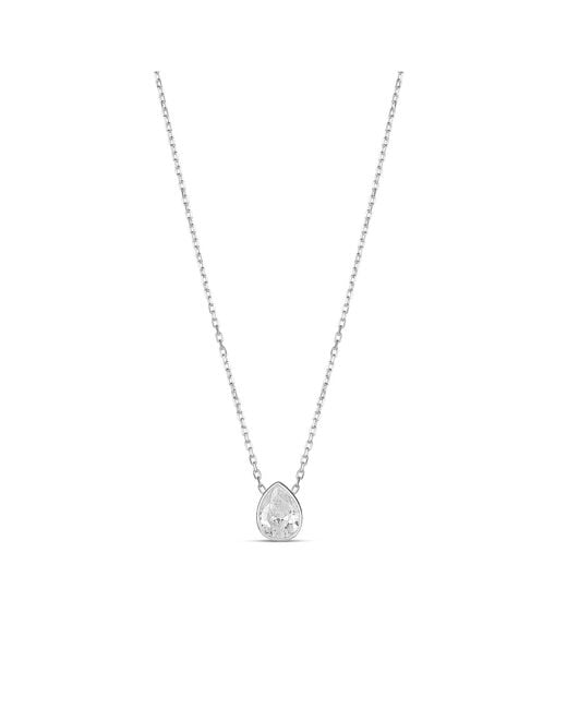 SHYMI Metallic Mini Bezel Solitaire Necklace