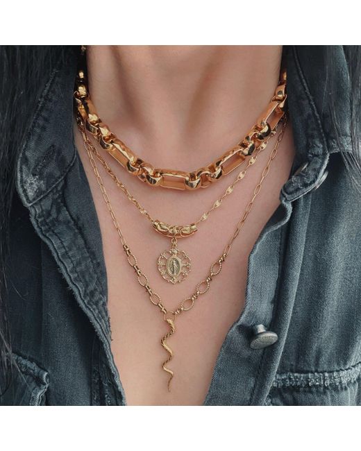 IN CAUDA VENENUM Metallic Immaculate Necklace