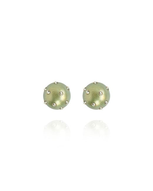 Saule Label Green Gaia Jet Petite Earrings