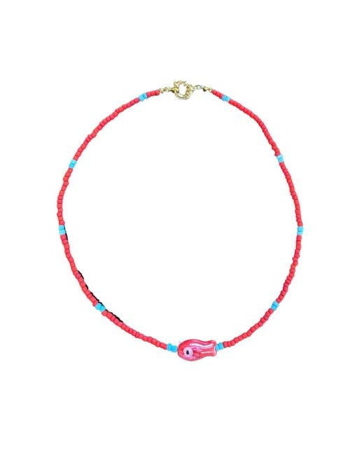 Miss May the Brand Red Catch Of The Day Necklace