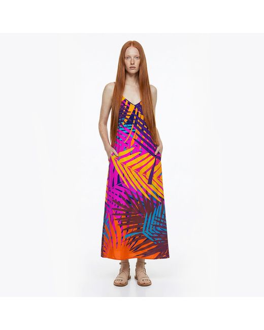 Aloha From Deer Purple Colorful Palm Maxi Dress