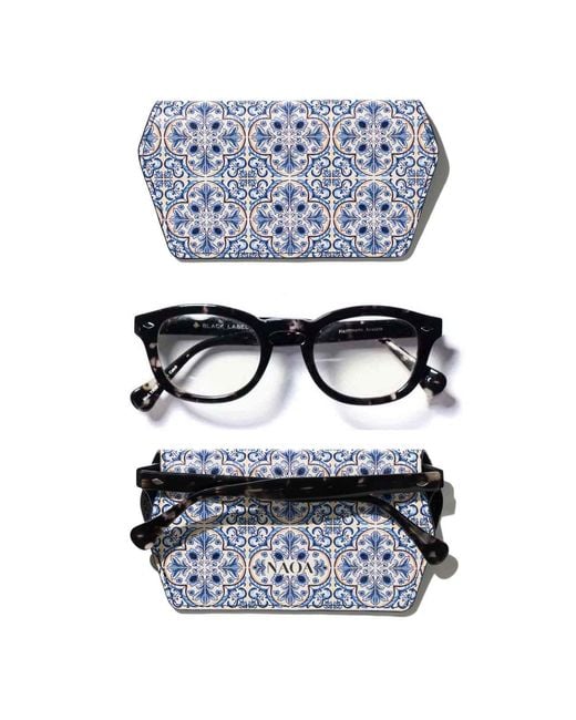 Naoa Black Slim Glasses Case Amalfi Print