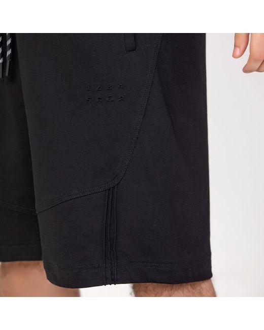 Smart and Joy Black Shorts With Decorative Strings for men