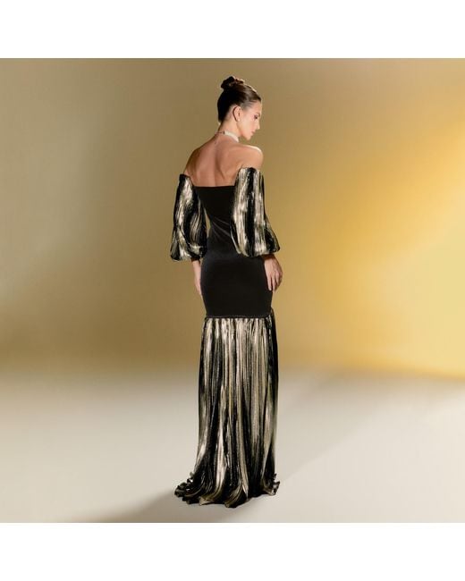 Nur Karaata Black Bastille Gown