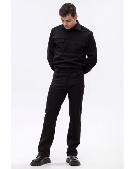 Maison Bogomil Blue Military Shirt for men