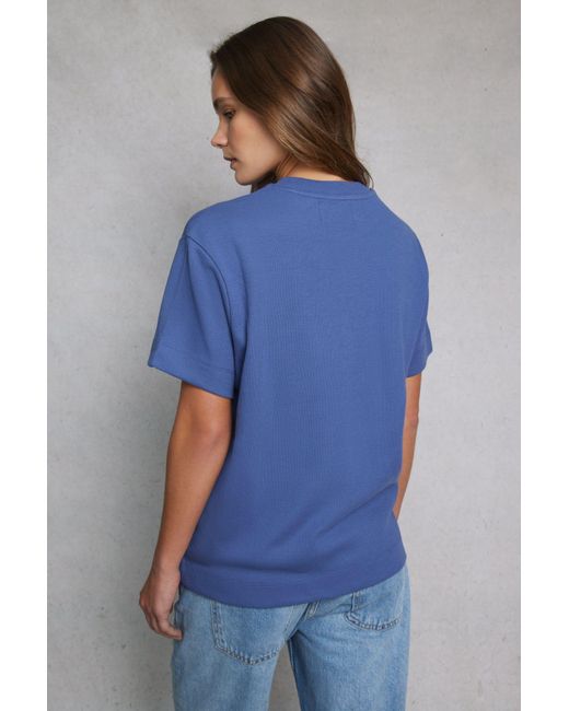 Hay Life Blue Waffle Boxy Tee