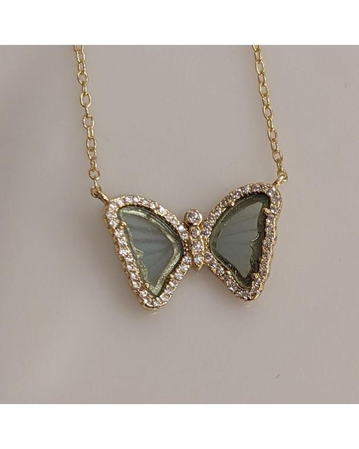 KAMARIA Blue Mini Butterfly Necklace