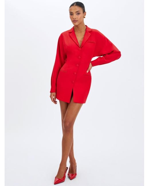 Miss Circle New York Red Blythe Cherry Batwing Blazer Mini Dress