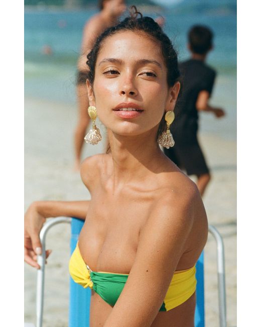 Sccollection Metallic Nellie Tassel & Shell Earrings