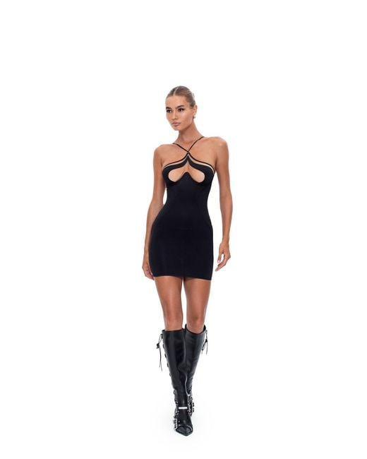 GOD SAVES QUEENS Black Mia Dress