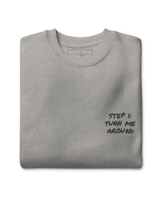 Anchor and Crew Gray Heather Actually Nevermind Annotations Organic Cotton Sweatshirt