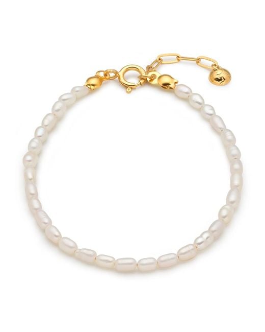 EVA REMENYI Metallic Rice Pearl Bracelet