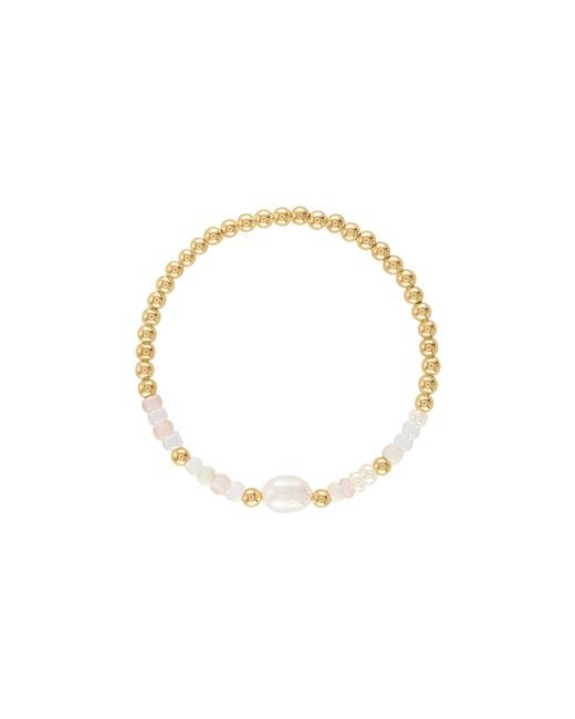 Olivia Le Metallic Shimmer Bead Pearl Bracelet