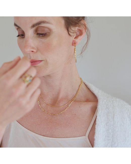 Linda Fiore Metallic Bloom Necklace Vermeil