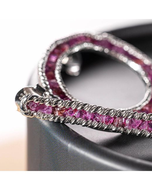 German Kabirski Purple Medea Asymmetric Earrings