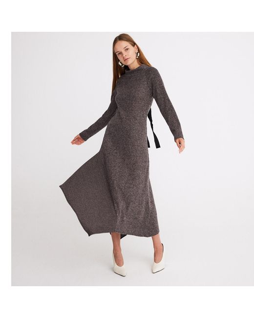 Mirimalist Gray Sunset Open-Back Knit Dress