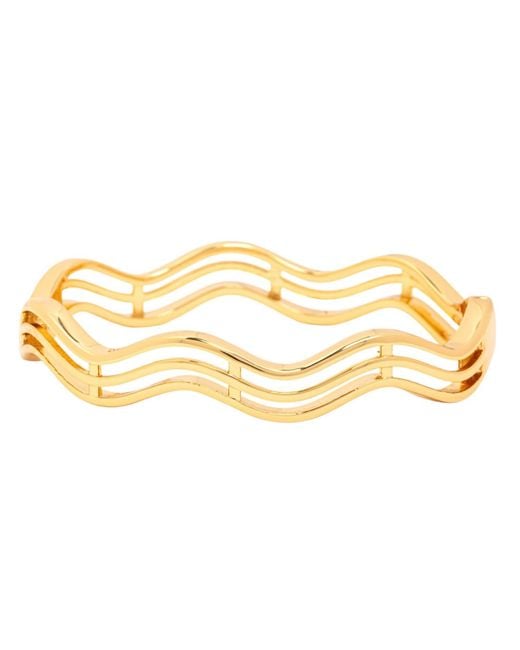Uchi and Soto Metallic Nami Wave Lines Bangle