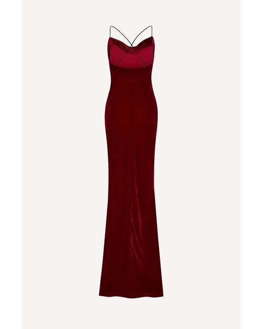Pretty Eccentric Red Siren Maxi Dress