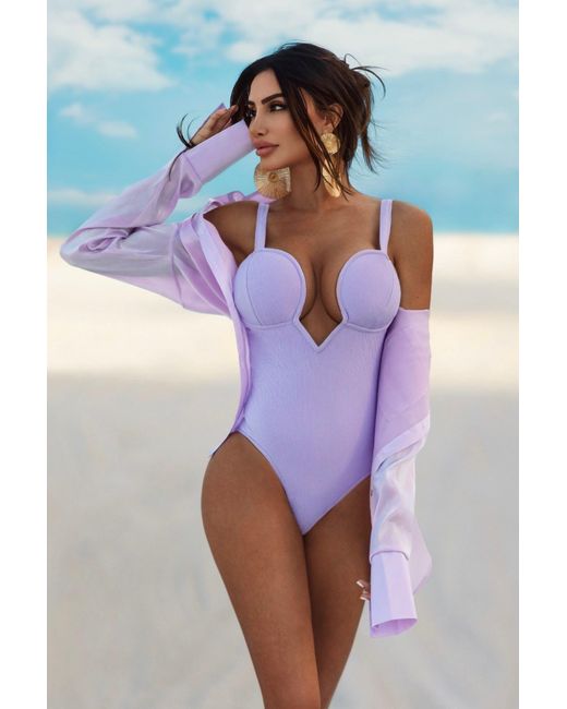 Animal Purple Wire Detail One Piece