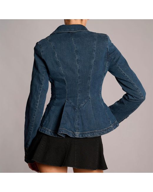 Love and Nostalgia Blue Chloe Peplum Jacket