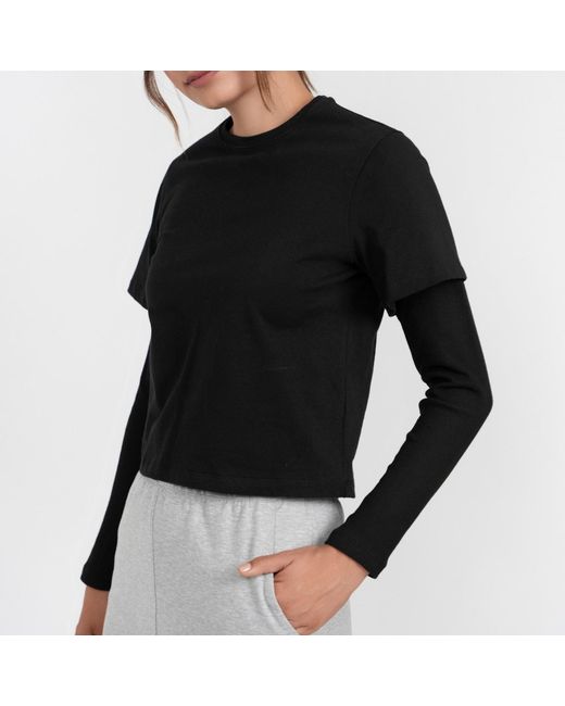 Luum Black Sloane Top