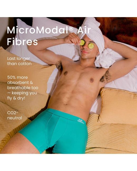 JustWears Blue Super Soft Boxer Briefs for men