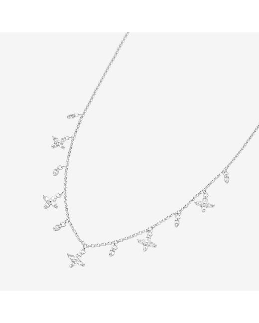 Uchi and Soto Metallic Kinmokusei Floral Necklace