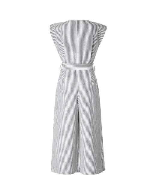 Italia A Collection Gray French Stripe Zero Waste Jumpsuit