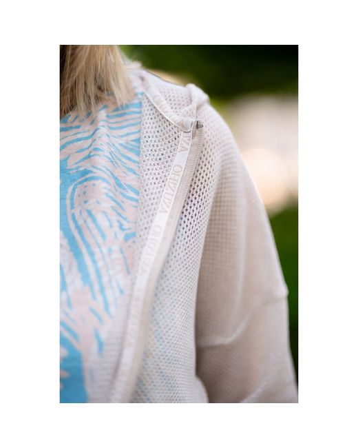 Oh!Zuza Natural Neutrals Echo Mesh Zip Hoodie