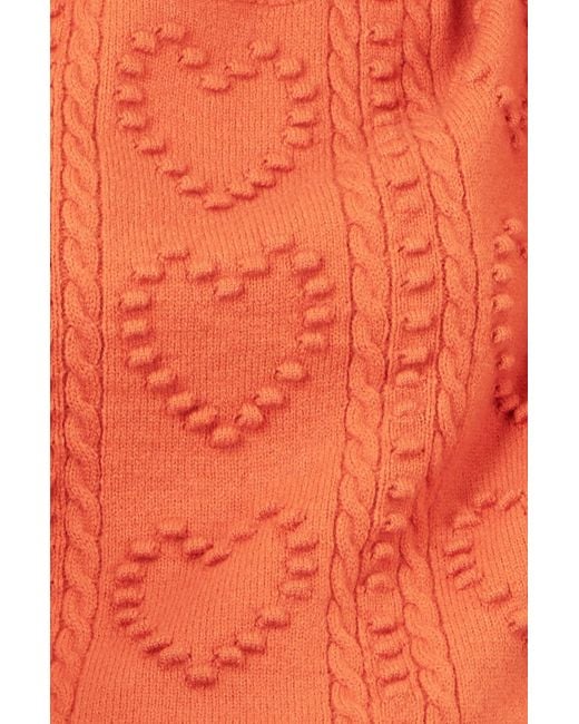 Yumi' Red Heart Knit Relaxed Jumper