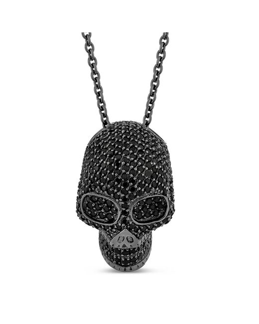 SALLY SKOUFIS Black Life Necklace With Made Diamonds