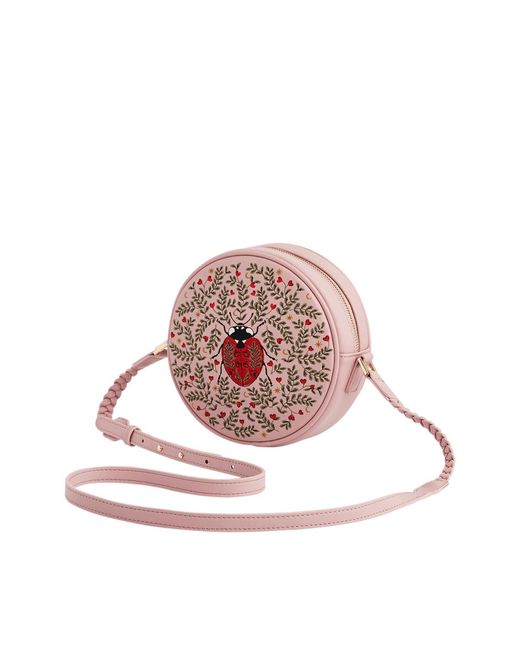 Fable England White Chloe Ladybird Circle Bag