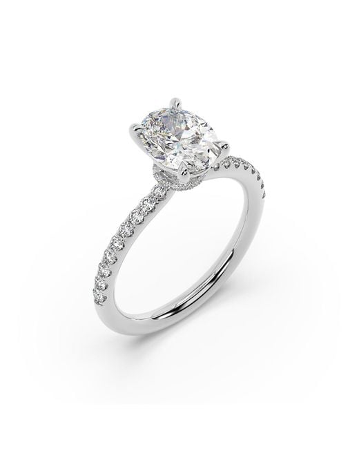 Artisan White Designer Ring With Lab-Grown Diamond