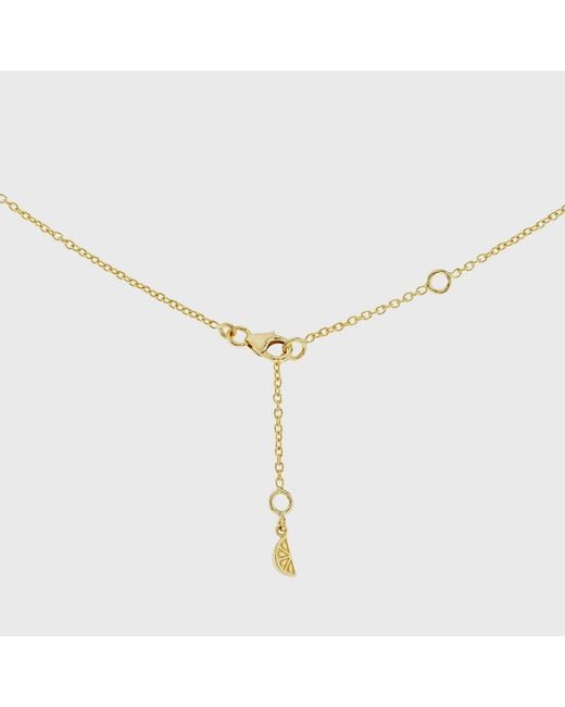 Auree Jewellery Metallic Salina Vermeil Disc & Topaz Necklace