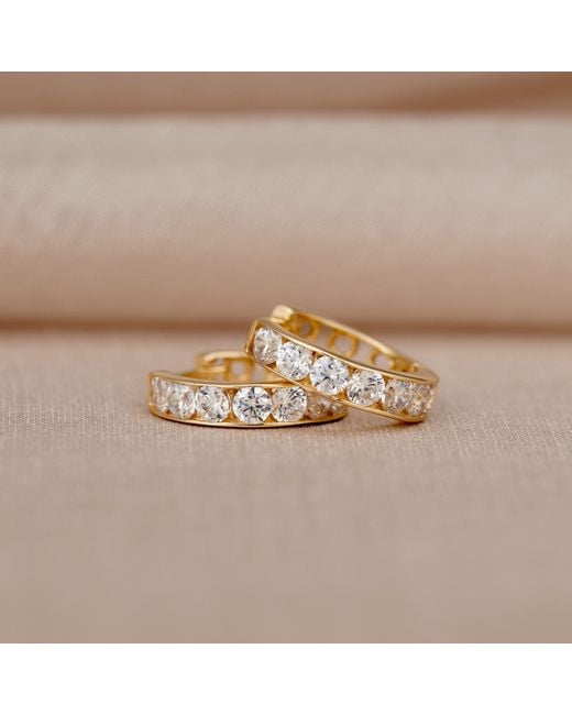 Posh Totty Designs Metallic Gold Huggie Earrings