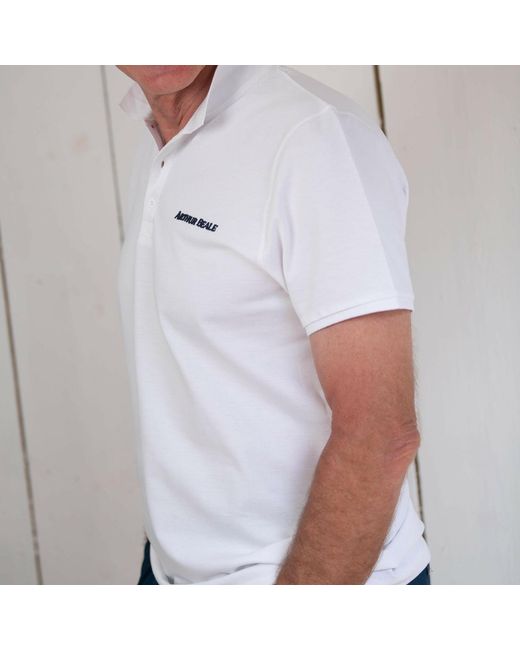 Arthur Beale White Polo Shirt for men