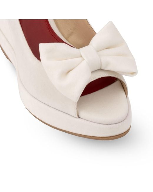 Rosamund Muir London Pink Rignana Soft Cream Velvet Wedges
