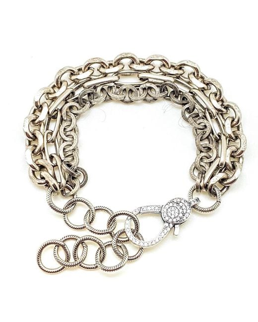Loni Paul Jewelry Metallic Three Strand Bracelet