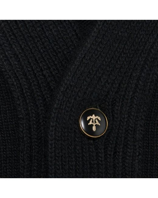 PLACE OF ELMS Black Nero Cardigan Sweater for men