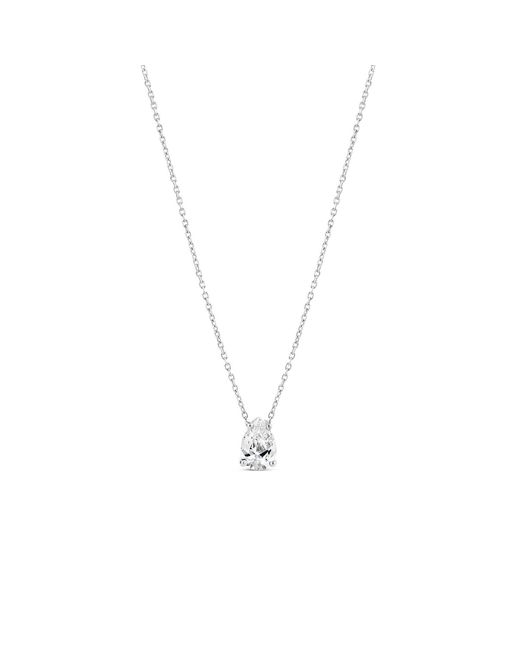 SALLY SKOUFIS Metallic Pure Droplet Necklace Petite With Made Cz Diamond Stimulant
