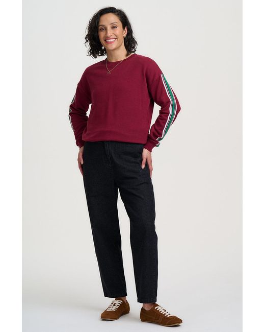 Sugarhill Red Magda Sweatshirt Oxblood Stripe