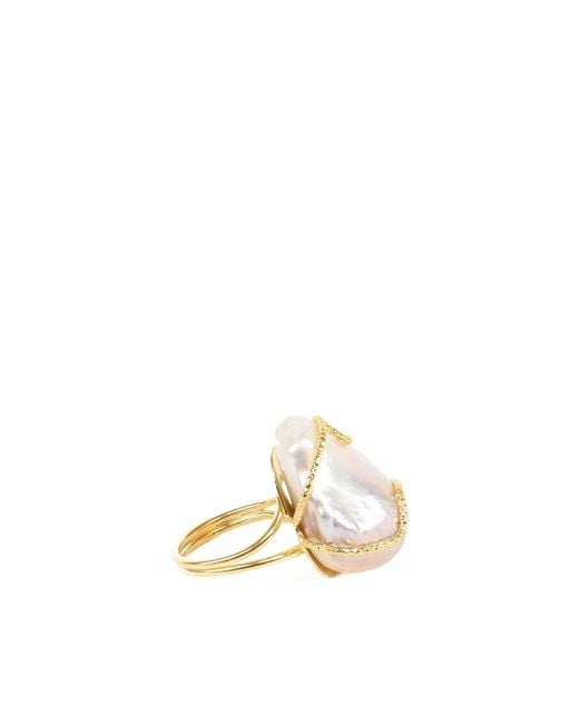 Addicted Metallic Perla Baroque Ring