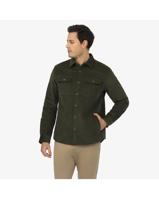 Vustra Gray Everglade Quilted Overshirt for men