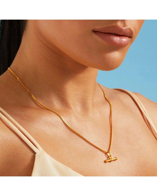 7879 Metallic Diamond Cut Curb Chain Necklace