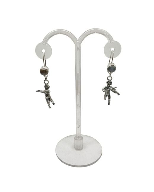 Tg-Jewellery by Tamara Gervasio Black Violin & Flute Cherub Earrings