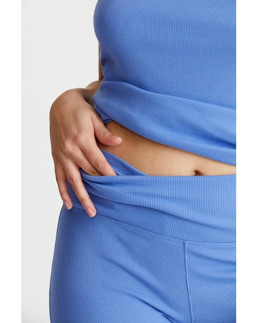 LOVETRUST Blue Pima Rib Knit L&L Legging