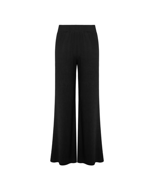 Mandragora Black Knit Pants With A Straight Leg And High Waist Made Of Viscose – Ivy
