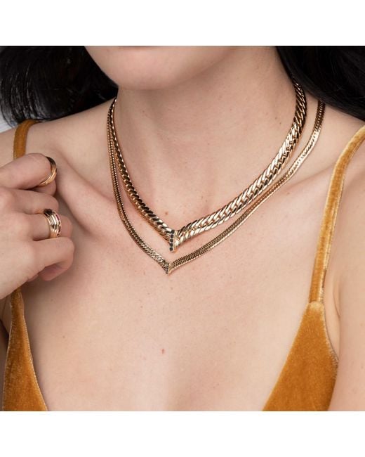 Glamrocks Jewelry Metallic Cz Chevron Herringbone