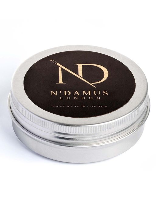 N'damus London White Aquarius Zodiac Sterling & Leather Curb Bracelet