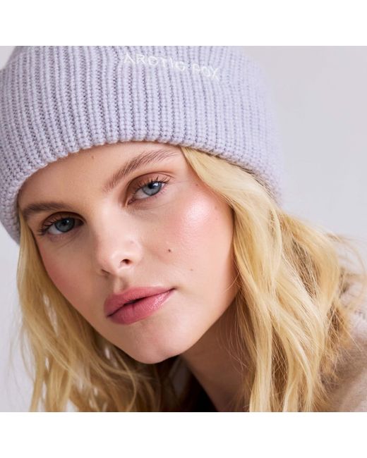 Arctic Fox & Co. Gray Embroidered Merino Wool Beanie